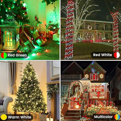 Albelt Smart Color Changing Christmas Lights, Christmas Decoration Lights with Remote & Timer, 66 FT 200 LED RGB Twinkle Fairy String Light Waterproof for Indoor Outdoor Easter Xmas Tree Decor