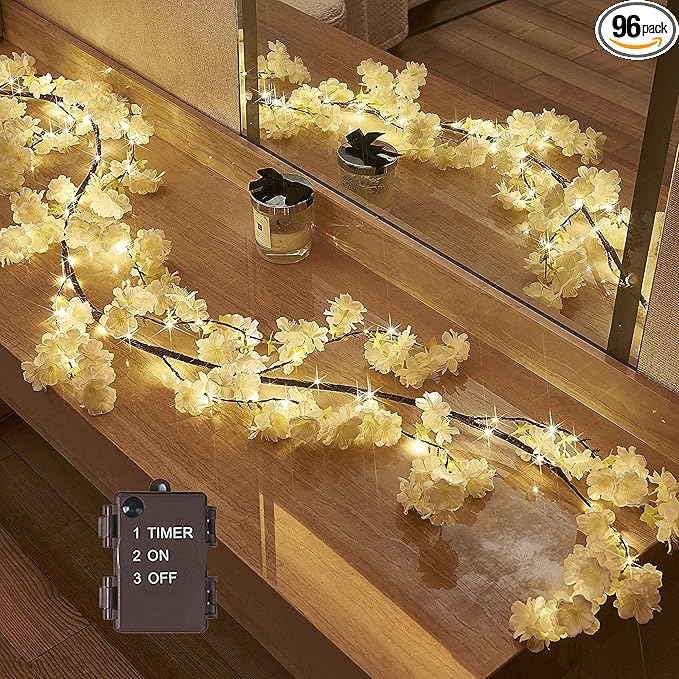 White Patio String Lights, 6ft Weatherproof LED