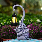 Solar Elephant Garden Statue Light, Outdoor Decor