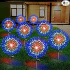 8-Pack White Solar Path Lights, Outdoor Yard LED