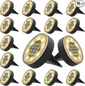 16-Pack Warm White Flat Solar Driveway Lights, Waterproof LED