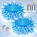 2-Pack 100 LED Christmas Twinkle Lights, 33ft Waterproof for Yard