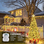 2-Pack 140ft Christmas LED String Lights, Waterproof Timer Lights