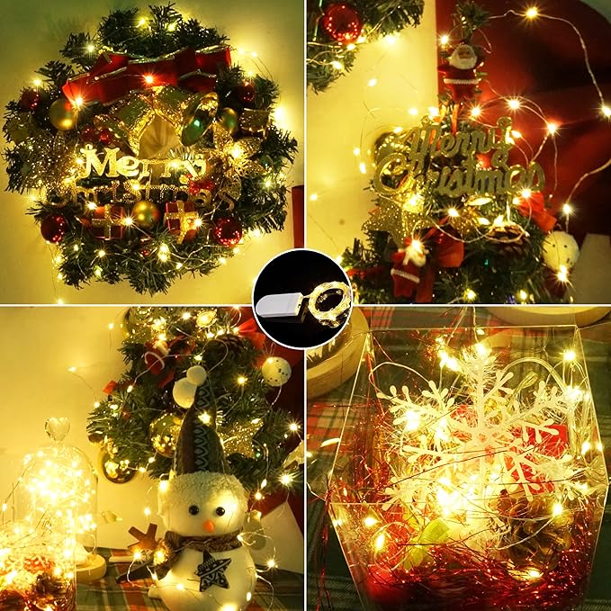 15-Pack Christmas String Lights, 6ft 20 LED Waterproof Twinkle Lights