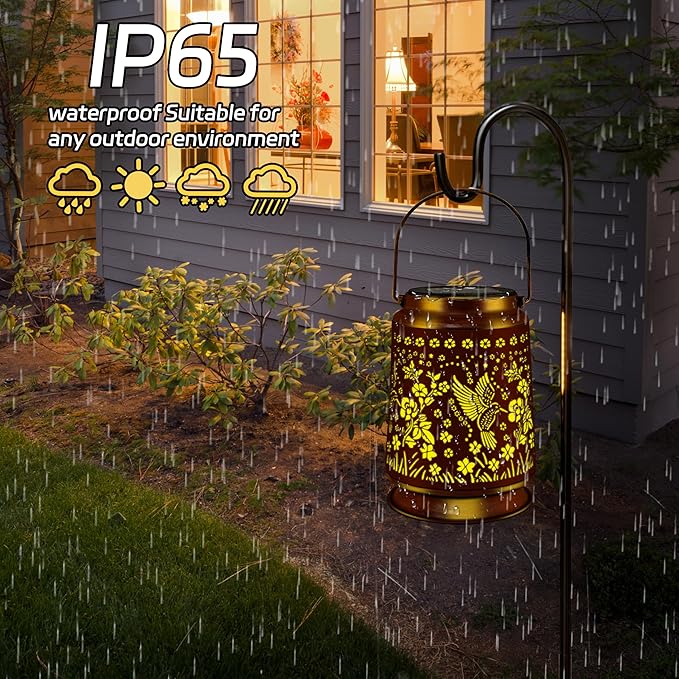 Hummingbird Solar Garden Lanterns, Classic Waterproof LED