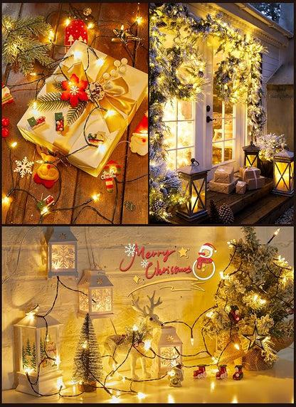 4-Pack Christmas String Lights, 8ft 20 LED Waterproof Twinkle Lights