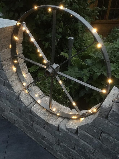 2-Pack Outdoor String Lights, Warm White Waterproof LED
