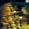 12-Pack Warm White Solar Path Lights, Outdoor Walkway LED