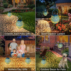 Rustic Backyard Solar Lanterns for Porch, Waterproof LED