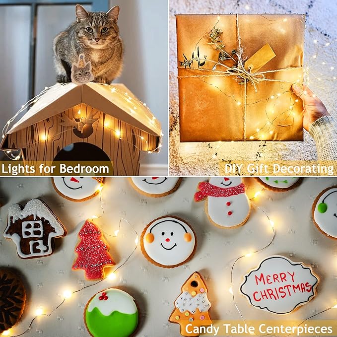 15-Pack Christmas String Lights, 6ft 20 LED Waterproof Twinkle Lights