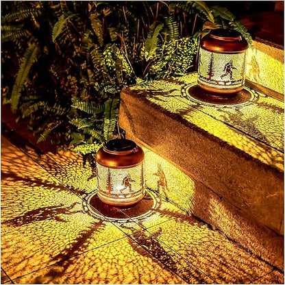 Bigfoot Solar Lanterns Outdoor Waterproof Hanging Solar Lights Big Foot Sasquatch Gifts for Men Women/Bigfoot Lovers Gifts Metal Decorative LED Lanterns for Garden Decor,Patio,Lawn,Pathway,Yard