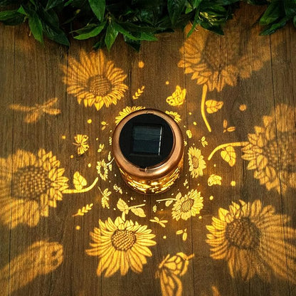 Sunflower Solar Lanterns Outdoor Waterproof, Birthday Sunflower Gifts for Women, Mom, Metal Hanging Solar Lights Outdoor for Patio Porch Yard Backyard Garden Decor