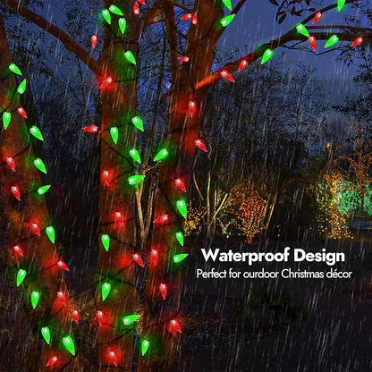 Christmas Porch String Lights, 34ft 100 LED Waterproof