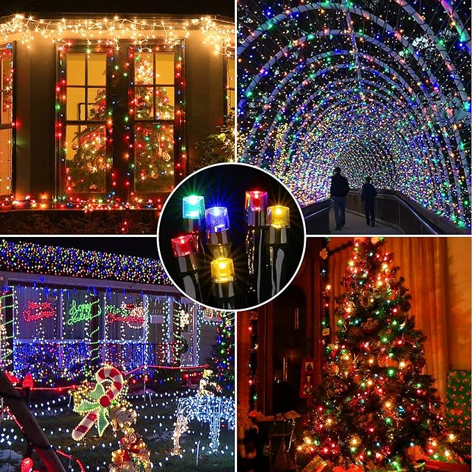 Christmas String Lights, 66ft 200 LED Waterproof Twinkle Lights