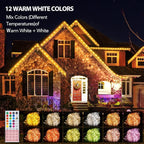 100 LED Christmas Twinkle Lights, 33ft Waterproof for Backyard