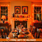 Halloween Fairy Lights 4-Pack, 5ft 50 LED Battery Twinkle Lights