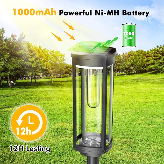 Solar Pathway Lights 4-Pack, Driveway LED