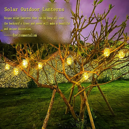 Cooo 12 Pack Gifts for Him Her Solar Lanterns Outdoor Waterproof Upgraded Crystal Glass Solar Mason Jar Lights 30 LED 215% Larger SolarPanel（Just a Little More,Get Double The Delight-Warm White）