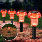 Red Solar Pathway Lights 4-Pack, Walkway LED