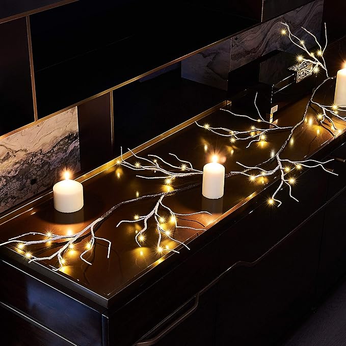 6ft Christmas LED String Lights, Waterproof Timer Lights