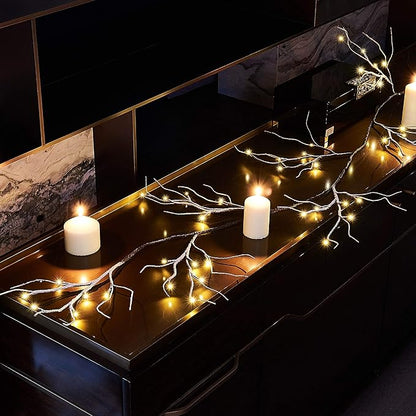 6ft Christmas LED String Lights, Waterproof Timer Lights