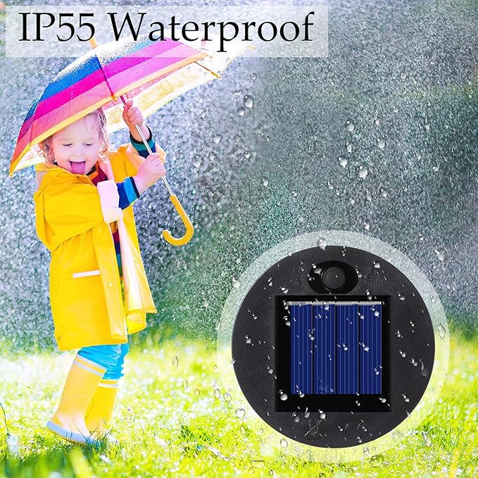 4 Pieces Replacement Solar Light Tops Outdoor Hanging Lantern Solar Light Parts Round Waterproof Decorative for Outdoor Hanging Lanterns, Warm(3.35 Inch in Diameter)