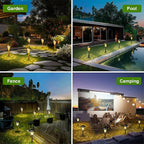 8-Pack Warm White Solar Path Lights, Outdoor Garden LED