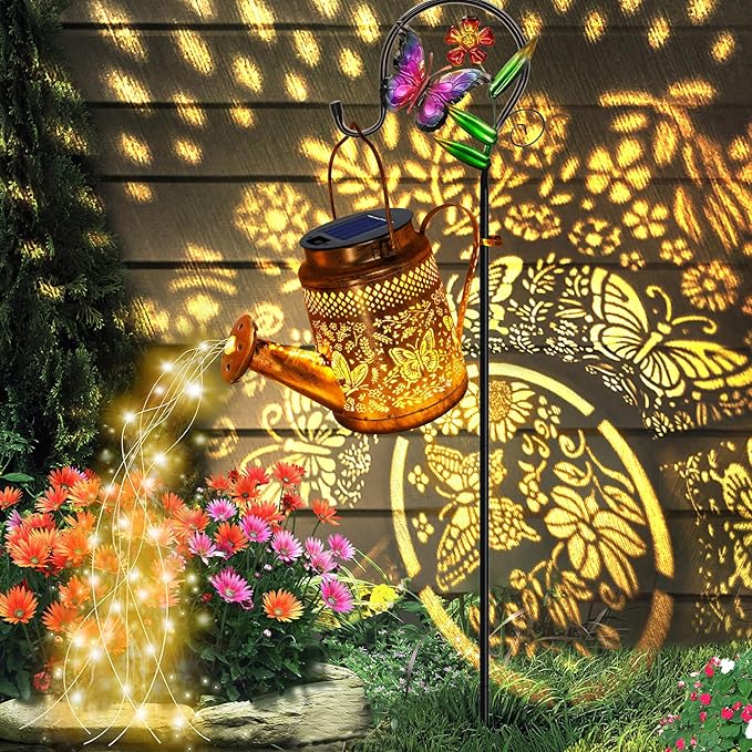 Decorative Butterfly Solar Lanterns for Yard, Waterproof LED