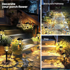 Warm White Solar Pathway Lights 8-Pack, Garden LED