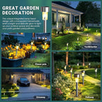 Warm White Solar Pathway Lights 12-Pack, Garden LED