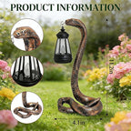 11.22" Solar Snake Garden Statue Light, Outdoor Decor
