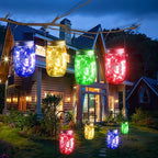 8-Pack Outdoor String Lights, Waterproof LED