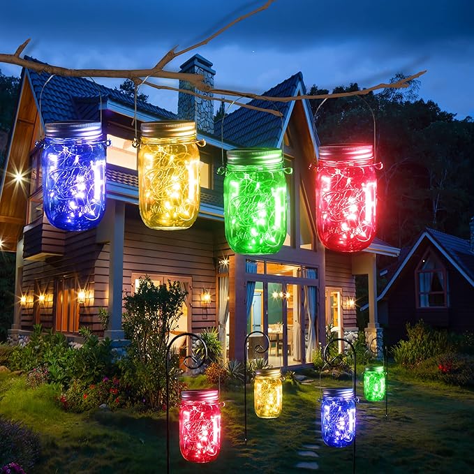 8-Pack Outdoor String Lights, Waterproof LED