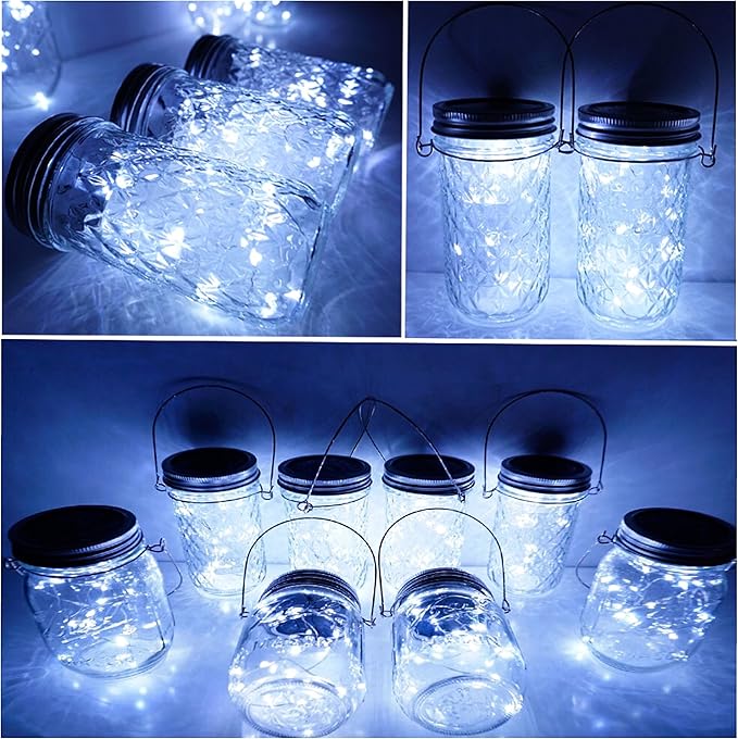 8-Pack Outdoor String Lights, Waterproof LED