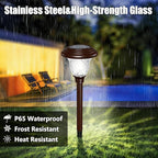 8-Pack Solar Pathway Lights, Waterproof LED Driveway Lights