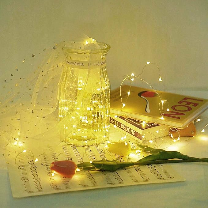 Christmas Fairy Lights 8-Pack, 20 LED Battery Twinkle Lights