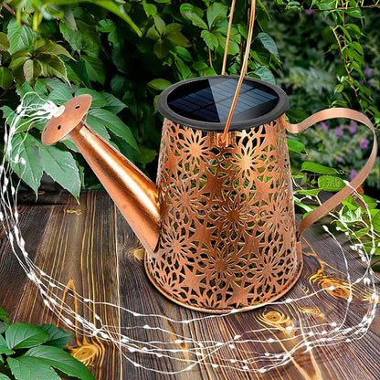 Anordsem Solar Watering Can Lights: Metal Flower Lantern Outdoor with Hook - Waterproof Garden Art Hanging Decoration for Yard Patio Lawn - Christmas Birthday Gifts for Women Mom Grandma