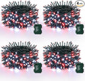 Christmas Fairy Lights 4-Pack, 66ft 200 LED Battery Twinkle Lights