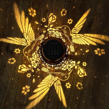 Hummingbird Solar Lanterns Outdoor Waterproof, Birthday Gifts for Women, Mom, Hummingbird Gardening Gifts, Hanging Decorative Solar Lanterns for Patio/Yard/Garden Decor