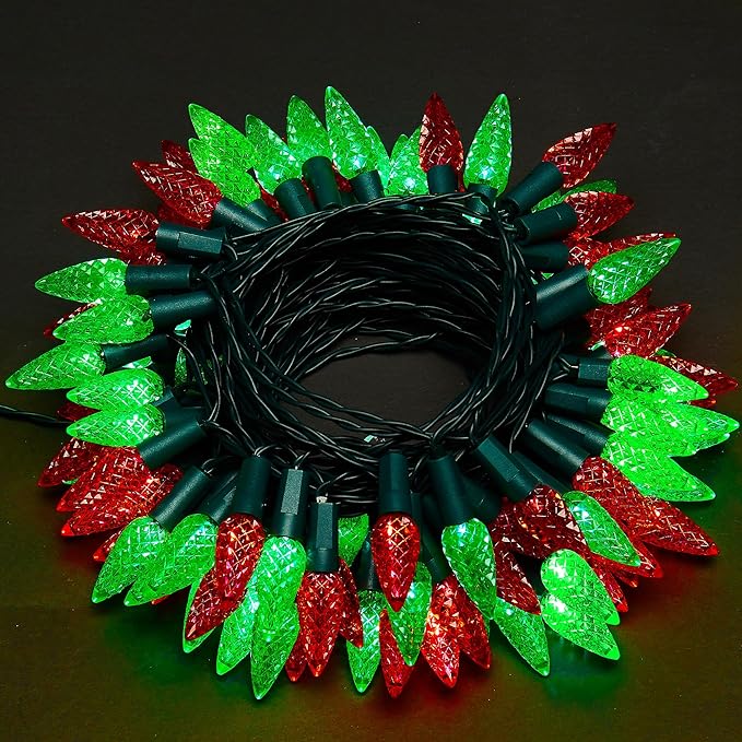 20ft Christmas LED String Lights, Waterproof Timer Lights