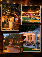 Outdoor String Lights, 100ft Waterproof LED