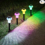 4-Pack Solar Pathway Lights, Waterproof LED Yard Lights