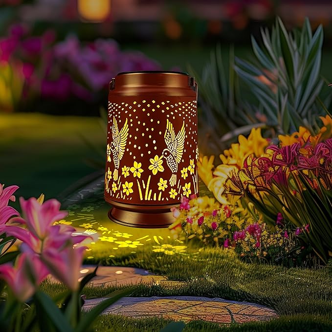 Hummingbird Solar Garden Lanterns, Charming Waterproof LED