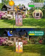 Solar Hummingbird Lanterns, Porch Hanging LED Decor
