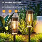 Solar Walkway Path Lights 8-Pack, IP65 Waterproof