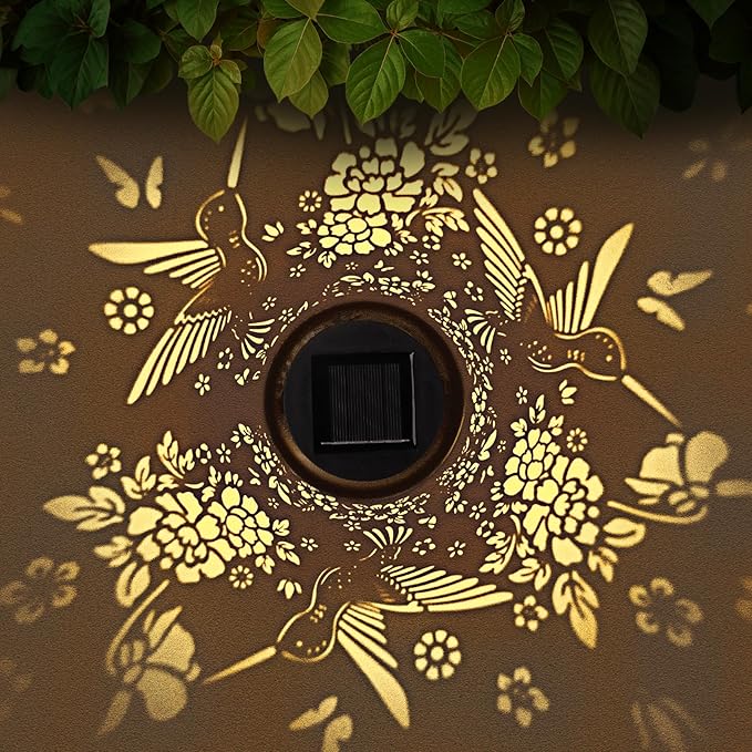 Hummingbird Solar Lanterns Outdoor, Birthday Gifts for Women Waterproof Solar Lanterns Decorative Hummingbird Gifts, Hanging Lantern Outdoor for Patio Porch Garden Decor