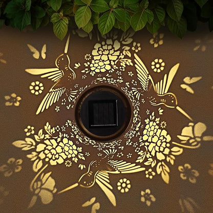 Hummingbird Solar Lanterns Outdoor, Birthday Gifts for Women Waterproof Solar Lanterns Decorative Hummingbird Gifts, Hanging Lantern Outdoor for Patio Porch Garden Decor