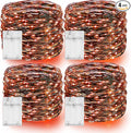 4-Pack Halloween String Lights, 80ft 240 LED Waterproof Twinkle Lights
