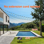 120ft LED Patio String Lights, Waterproof Outdoor
