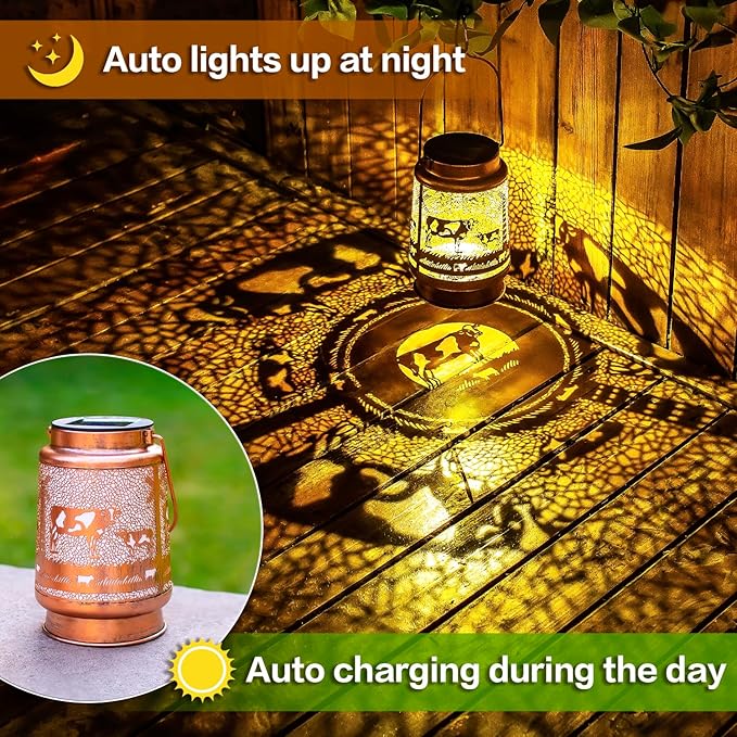 Backyard Solar Outdoor Lanterns, Classic Waterproof LED
